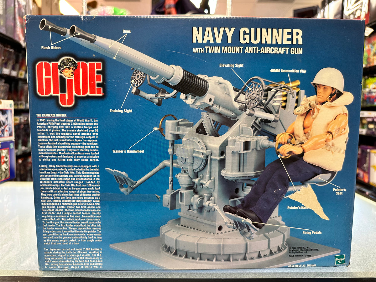 Navy Gunner Anti-Aircraft Gun 12” Figure (Vintage GI Joe, Hasbro