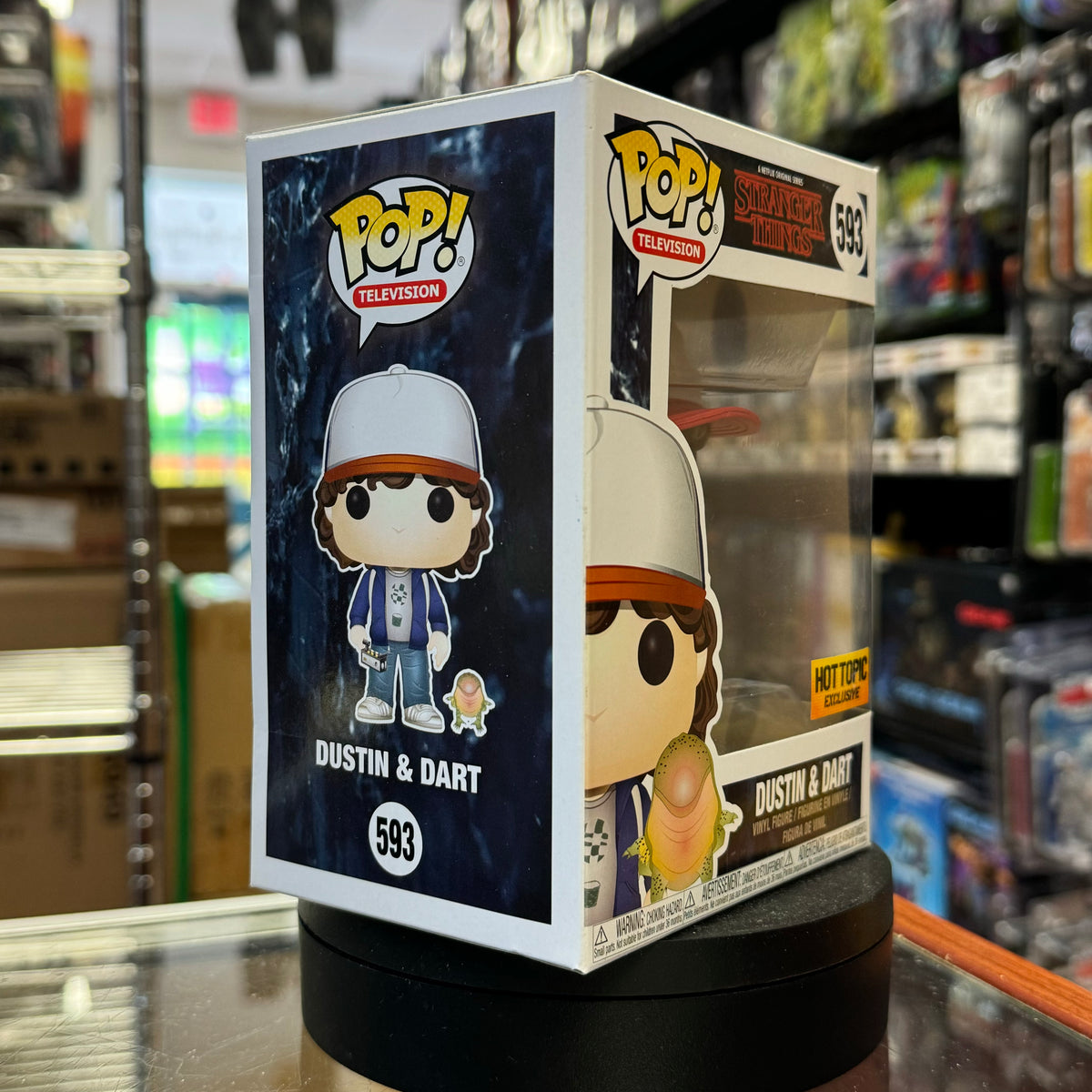 Dustin with fashion dart pop vinyl