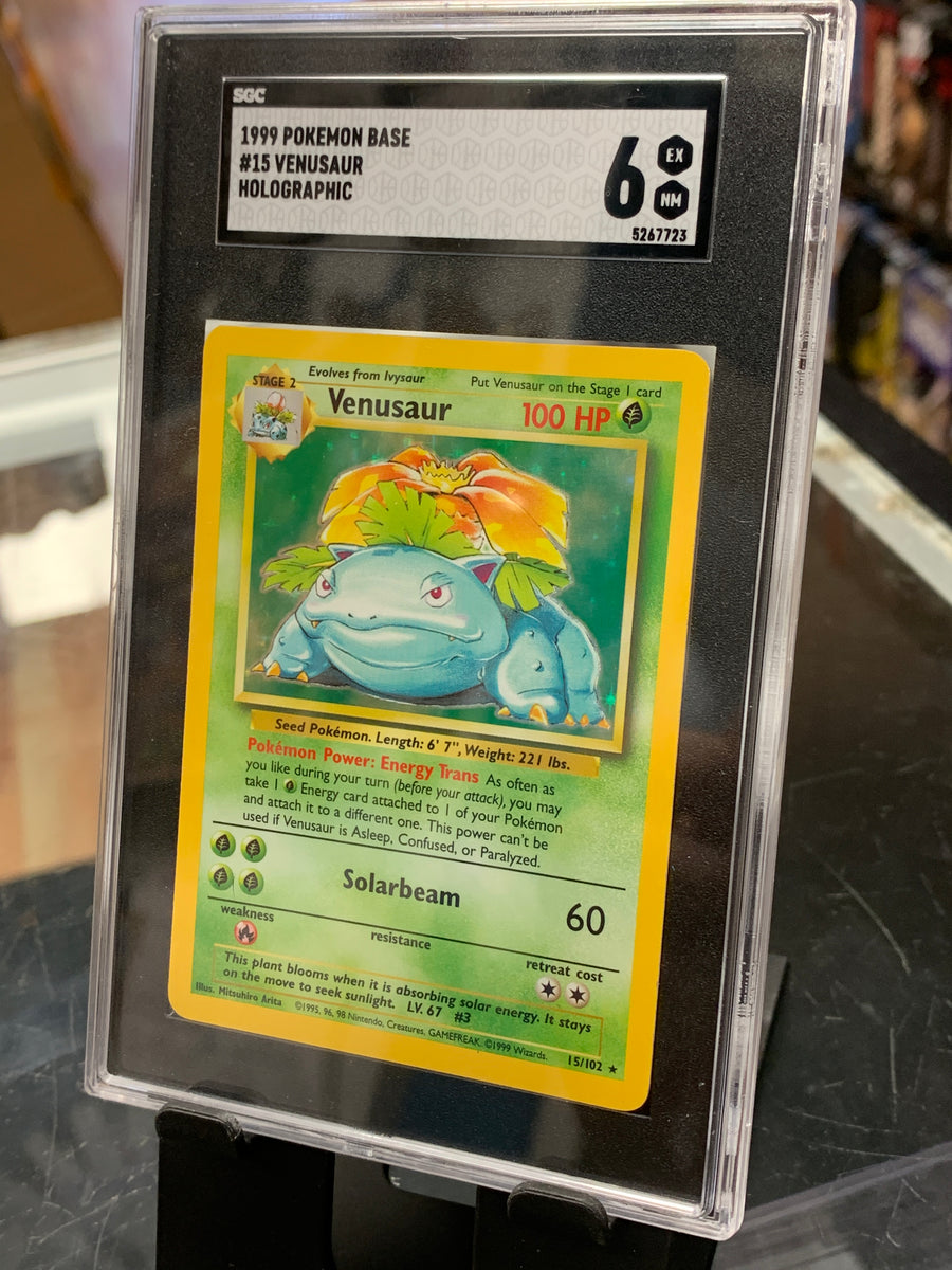 Base Set Venusaur 15/102 1999 Holo (Wizards TCG, Pokémon) SGC 6| Bitz & Buttons