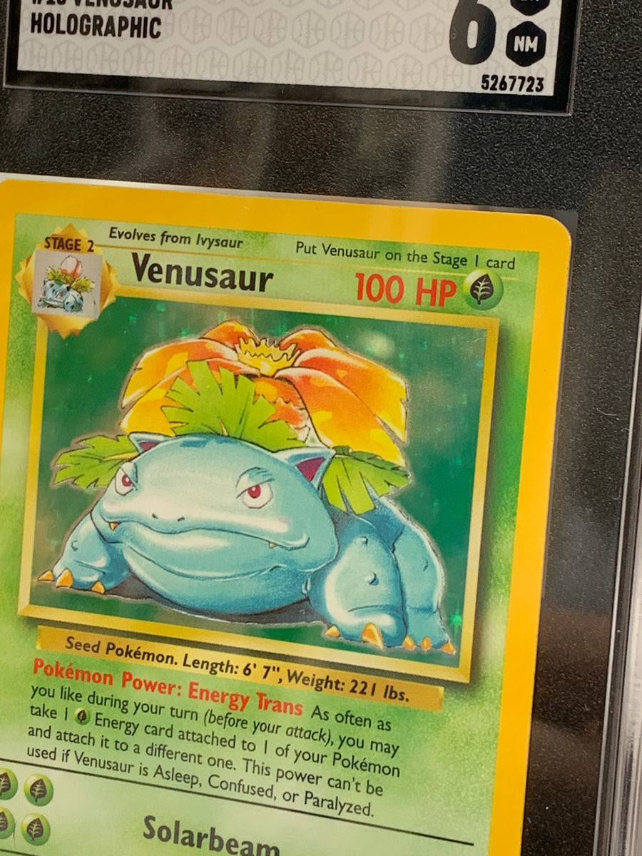 Base Set Venusaur 15/102 1999 Holo (Wizards TCG, Pokmon) SGC 6| Bitz & Buttons Base Set Venusaur 15/102 1999 Holo (Wizards TCG, Pokmon) SGC 6| Bitz & Buttons