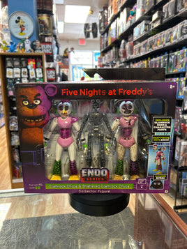 Glamrock Chica & Shattered Glamrock Chica (FNAF, JazWares) **COMPLETE**
