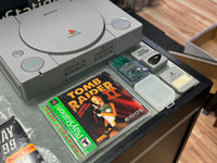 PS1 Boxes Console Lot with Tomb Raider (Sony Playstation 1, Vintage Video Games)