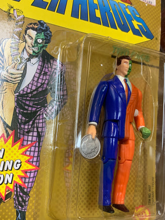 Two Face with Coin Action 0016 (VIntage DC Superheroes, Toybiz) SEALED - Bitz & Buttons