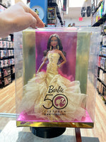 50th Anniversary Doll African American Gold Dress #N5860
(Barbie, Mattel) **SEALED**