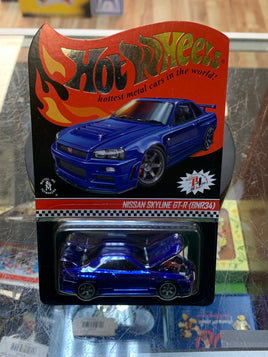 Nissan Skyline GT-R BNR34 Blue RLC (Hot Wheels Red Line Club, Mattel) SEALED