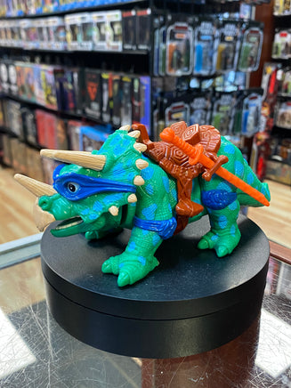 Cave Turtle Leo & Dingy Dino (Vintage TMNT Ninja Turtles, Playmates) COMPLETE - Bitz & Buttons