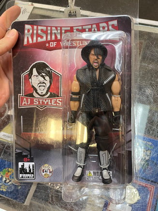 AJ Styles -Black-  (Rising Stars of Wrestling, Figures Toy Company) **SEALED** - Bitz & Buttons