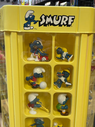 Smurf Collectors Center Display with 75+ Figures  (Vintage PEYO, Schleich) - Bitz & Buttons