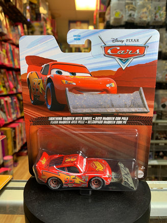 Lightning McQueen With Shovel  (Pixar Cars, Mattel Diecast) - Bitz & Buttons