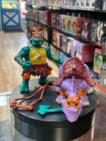 Mike & Silly Stegosaurus (Vintage TMNT Ninja Turtles, Playmates) **LOOSE** - Bitz & Buttons