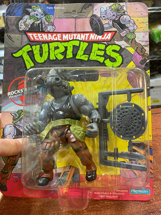 Hard Head Rocksteady -10 Back-  (Vintage TMNT Ninja Turtles, Playmates) **SEALED** - Bitz & Buttons