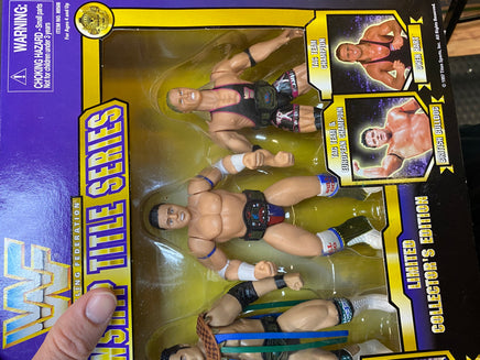 Championship Title Series: Undertaker Rock Owen Hart (Vintage WWF WWE, Jakks Pacific) SEALED - Bitz & Buttons
