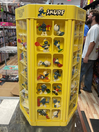 Smurf Collectors Center Display with 75+ Figures  (Vintage PEYO, Schleich) - Bitz & Buttons