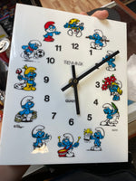 Smurf Wall Clock (Vintage PEYO, Trenmark) - Bitz & Buttons