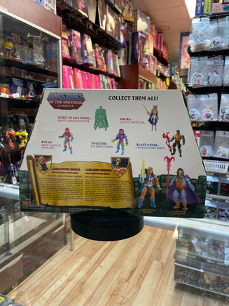 Laser Power He-Man vs Laser Light Skeletor (MOTU Classics, Mattel) **SEALED** - Bitz & Buttons