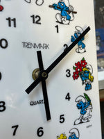 Smurf Wall Clock (Vintage PEYO, Trenmark) - Bitz & Buttons