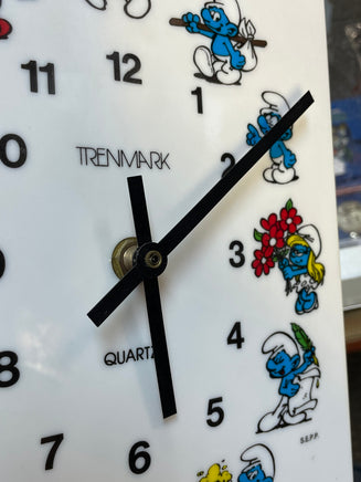 Smurf Wall Clock (Vintage PEYO, Trenmark) - Bitz & Buttons