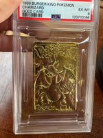 Charizard Burger King Gold Card 0166 (Pokemon, Wizard) **PSA 6**