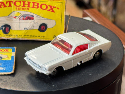 White Ford Mustang 8 Diecast (Vintage Matchbox, Lesney) - Bitz & Buttons