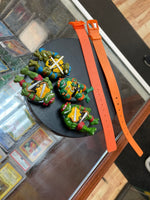 Leonardo Raphael Donatello & Mikey Watch with Bands (Vintage TMNT Ninja Turtles, Playmates) - Bitz & Buttons