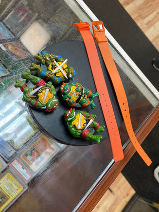Leonardo Raphael Donatello & Mikey Watch with Bands (Vintage TMNT Ninja Turtles, Playmates) - Bitz & Buttons