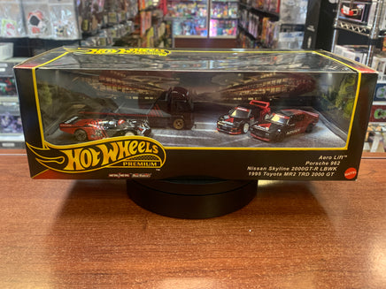 Aero Lift Porsche with Skyline 2000GTR (Hot Wheels Premium Real Rider, Mattel) SEALED - Bitz & Buttons