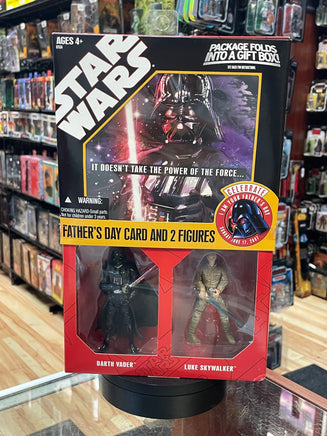 Darth Vader & Luke Skywalker Father's Day Card and 2 Figures set (Star Wars, Hasbro) SEALED - Bitz & Buttons