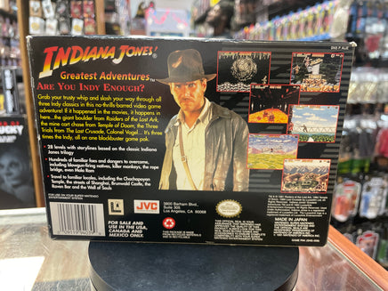 Indiana Jones Greatest Adventures with Box & Manual (SNES Super Nintendo, Vintage Video Games) LOOSE - Bitz & Buttons