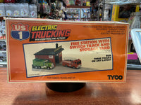Electric Trucking Fire Station (Vintage Slot Car, TYCO) SEALED
