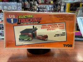 Electric Trucking Fire Station (Vintage Slot Car, TYCO) SEALED