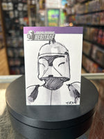 Clone Trooper 1/1 Sketch Card (Disney, Topps Chrome 2004)