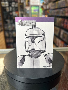 Clone Trooper 1/1 Sketch Card (Disney, Topps Chrome 2004)