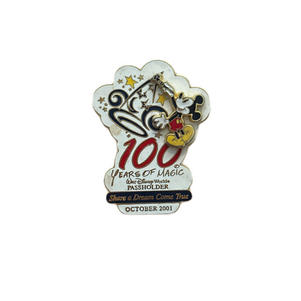 100 Years of Magic Passholder (Walt Disney World, Pin Traders) - Bitz & Buttons