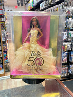 50th Anniversary Doll African American Gold Dress #N5860
(Barbie, Mattel) **SEALED**
