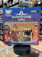 Bret Hart & Owen Hart Family Feud (WWF Bone Crunchers, Jakks Pacific) SEALED