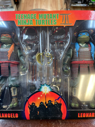 Michelangelo & Leonardo -2 Pack- (Neca, TMNT III) **SEALED** - Bitz & Buttons