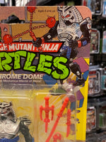 Chrome Dome 0095 (Vintage TMNT Ninja Turtles, Playmates) Sealed\