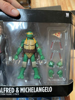 Alfred & Michelangelo 2 Pack (Batman Vs Teenage Ninja Turtles, DC Collectibles) SEALED