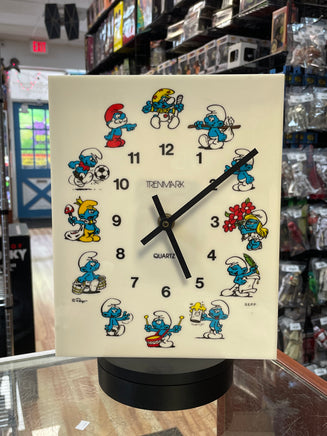 Smurf Wall Clock (Vintage PEYO, Trenmark) - Bitz & Buttons