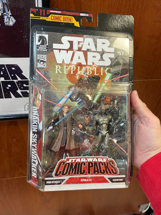 Republic Anakin Skywalker & Assassin Droid #57 (Star Wars Comic Packs, Dark Horse, Hasbro) SEALED - Bitz & Buttons