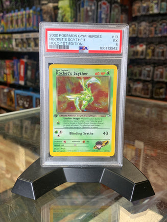 Rocket’s Scyther 13/132 (Pokemon, Gym Heroes) **PSA 5** - Bitz & Buttons