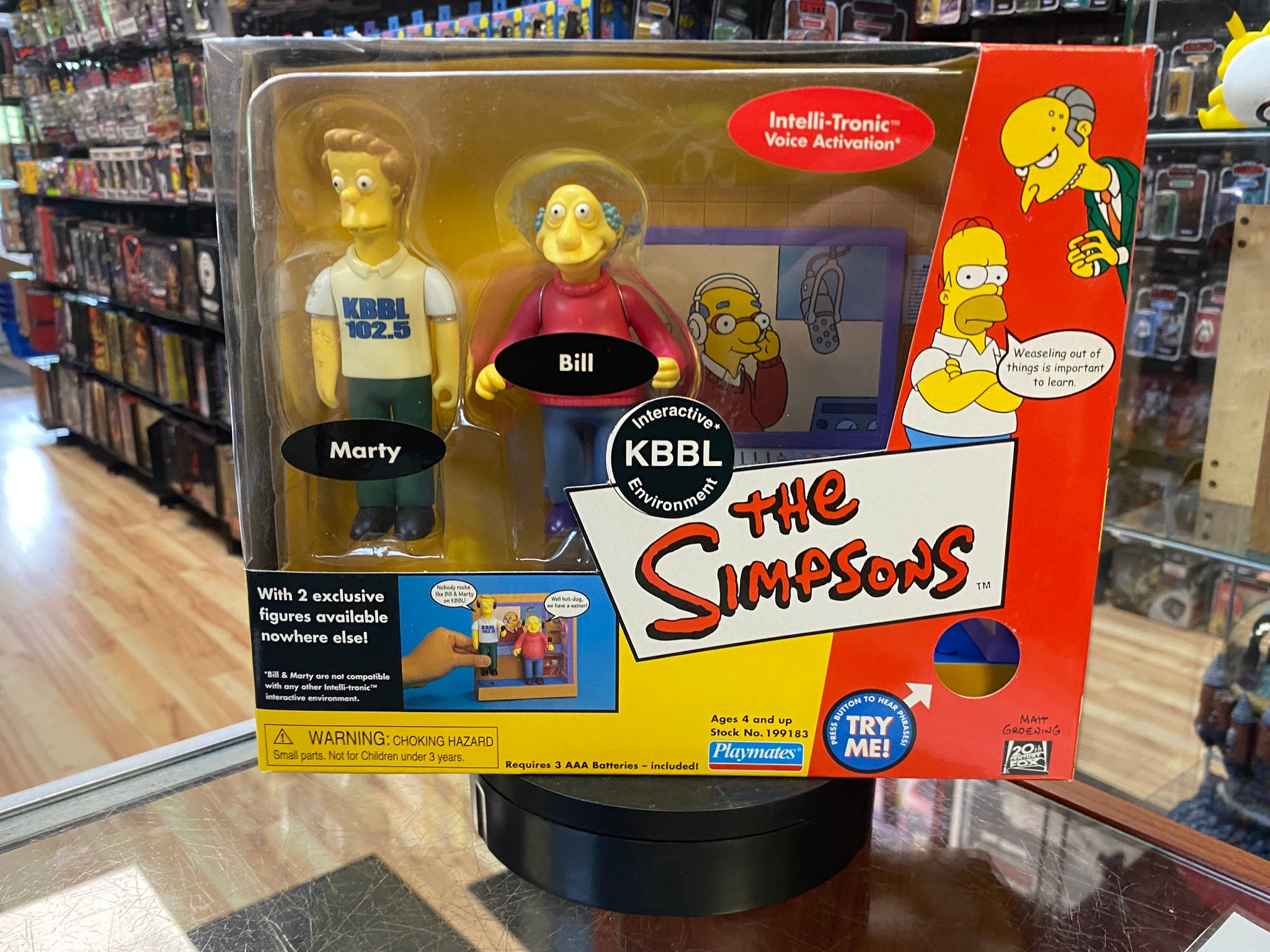 KBBL Marty & BIll (Vintage Simpsons, Playmates) SEALED| Bitz & Buttons