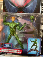 Super Poseable Green Goblin With Glider & Base Series 1 (Vintage Spider-Man, Toy Biz) SEALED
