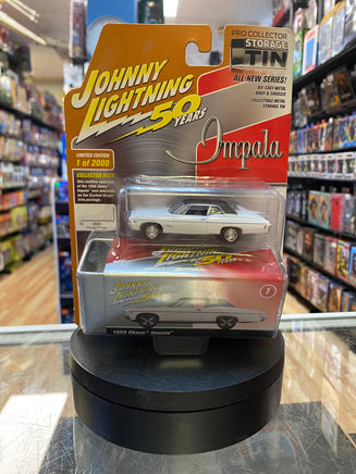 White Chevy Impala 1968 (Johnny Lightning, Storage Tin) SEALED - Bitz & Buttons