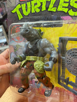 Hard Head Rocksteady -10 Back-  (Vintage TMNT Ninja Turtles, Playmates) **SEALED** - Bitz & Buttons