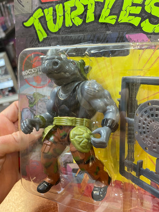 Hard Head Rocksteady -10 Back-  (Vintage TMNT Ninja Turtles, Playmates) **SEALED** - Bitz & Buttons