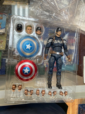 Captain America The Winter Soldier Stealth Suit No.202 (Medicom Mafex, The Infinity Saga) OPEN\COMPLETE - Bitz & Buttons