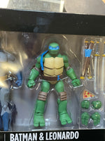 Batman & Leonardo (TMNT Ninja Turtles, DC Collectibles) **SEALED**