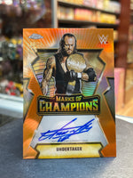 Undertaker Marks of Champions Auto -Orange Refractor 08/25- (WWE, Topps Chrome)