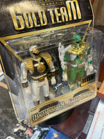 White & Green Ranger GOLD TEAM (Vintage MMPR Power Rangers, Bandai) **SEALED** - Bitz & Buttons